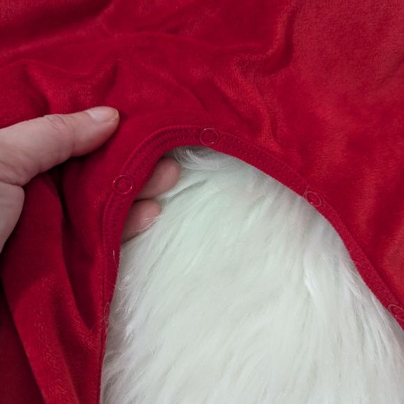 LAST ONE Zara Christmas Collection Baby Velour Santa Suit Outfit 1-6 mos New! - Picture 4 of 9